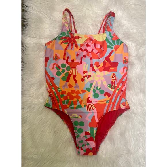 adidas Other - Adidas FARM Rio One Piece Swimsuit Pull On Beach Print No padding NWT Sz 12